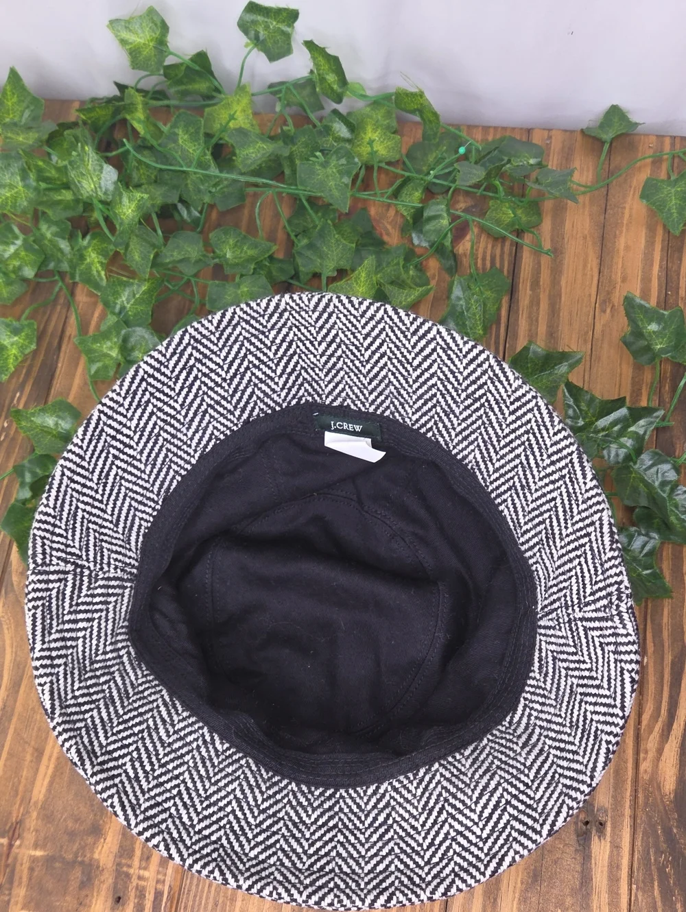 J.Crew. Herringbone Bucket Hat. Size M/L. Wool Blend. EUC